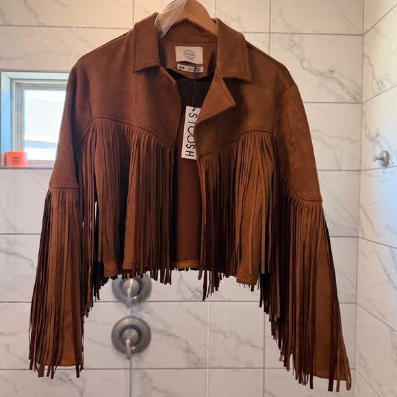 Jackets & Blazers - Brown Fringe Suede Jacket
